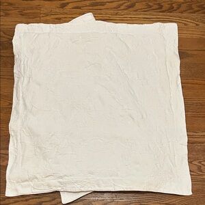 Pottery Barn Pillow Shams (2) Large White Boho Linen Cotton Shabby Chic